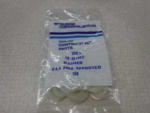 1 Pack of 25 Teledyne Continental Motor Parts Washer 10-391309 Planes Aviation